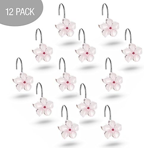 Creative Scents Vanda Shower Curtain Hooks Decorative | Set of 12