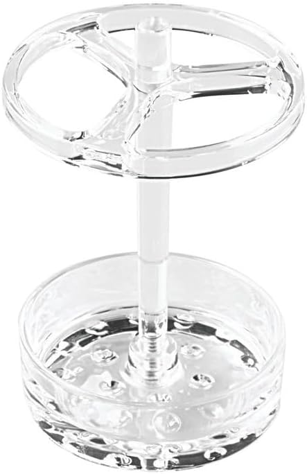 iDesign Toothbrush Holder, Clear | For Normal to Large Toothbrushes, Fits Spin Brushes, Holds Toothpaste