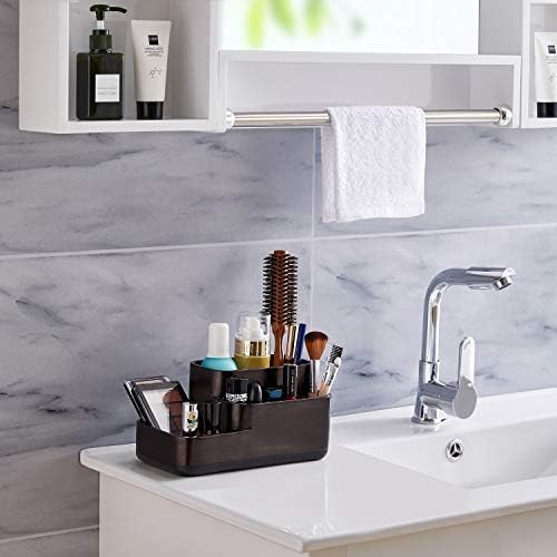 zccz Bathroom Organizer Toothbrush Holders - Electric Toothbrush and Toothpaste Holder for Bathrooms - Tooth Brushing Holder Bathroom Sink Organizers Countertop Storage, Oil Rubbed Bronze