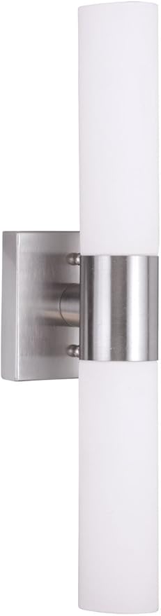 Livex Lighting 10102-91 Aero 2-Light Bath Light, Brushed Nickel, 4.5''Hx18''W