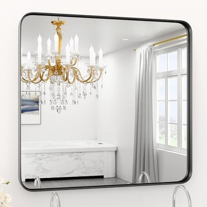 36" x 36" Black Bathroom Mirrors for Over Sink