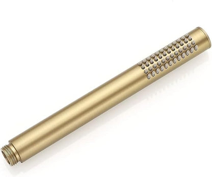 Hand Shower Round Wand Handheld Shower Spray High Pressure Single Function Luxury Hand Showerhead Brushed Gold