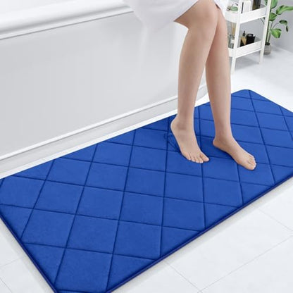 OLANLY Memory Foam Bath Mat 70x24, Ultra Soft and Absorbent Bathroom Rugs