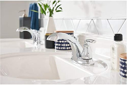 Hilliard 2 Handle Centerset Lavatory Faucet - with Low Arc Spout, Chrome