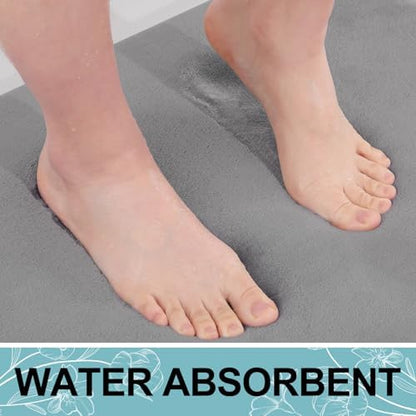 Smiry Memory Foam Bath Mat 36x24, Extra Soft and Absorbent Bathroom Rugs