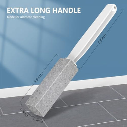 Laiyeoy Toilet Bowl Cleaner Pumice Stone, Extra Long Handle,2Pack