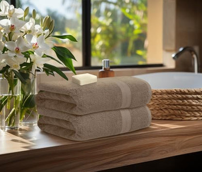 Avalon Towels Beige Bath Towels, Beige Towel Set, 8pc