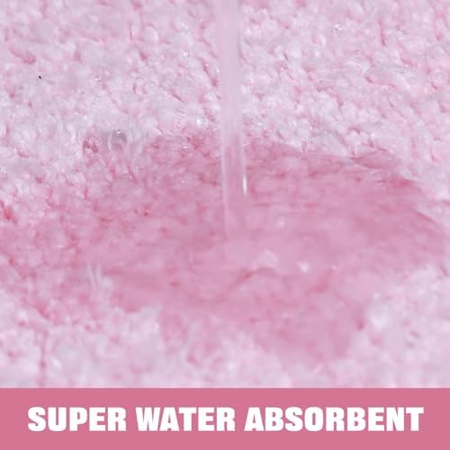 TRUEDAYS Pink Scalloped Bath Mat, Soft Cute Bath Mat, 32x20 Inch
