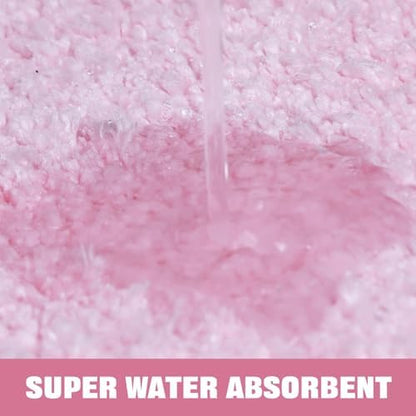 TRUEDAYS Pink Scalloped Bath Mat, Soft Cute Bath Mat, 32x20 Inch