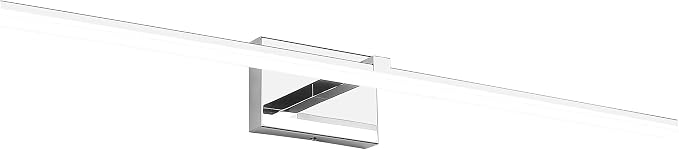 Modern Bathroom Light Fixture - Chrome LED Dimmable Vanity Light Bar 40 Inch Bathroom Light Fixtures Over Mirror 6000K Cool Whtie