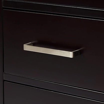 ARIEL Cambridge 42-inch Bathroom Vanity with Sink,Solid Wood, 1.5-inch Italian Carrara Marble Countertop & Backsplash, Single Oval Porcelain Sink, 2 Soft Closing Doors, 5 Dovetail Drawers, Espresso