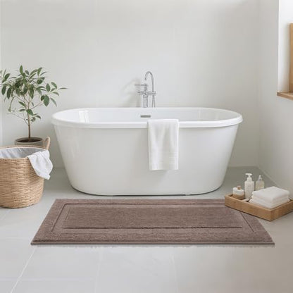 SHACOS Soft Microfiber Bathroom Rugs Set of 2 Pieces, Coffee