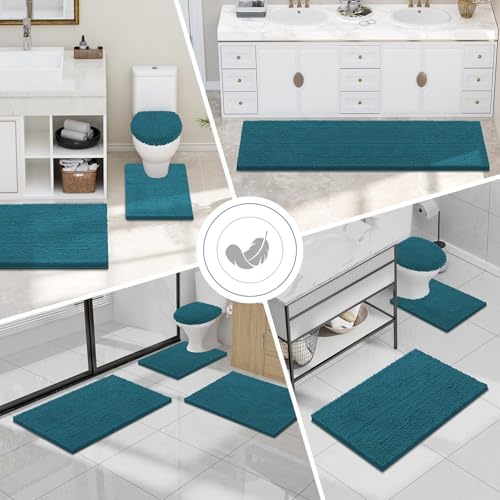 Smiry Bathroom Rugs 36X24, Luxury Chenille Extra Soft Absorbent Bath Mat