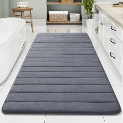 Buganda Memory Foam Bath Mat 70 x 34, Ultra Soft Absorbent Bathroom Rugs