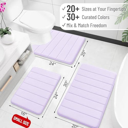 OLANLY Memory Foam Long Bathroom Rugs Runner 47x17, Super Soft Absorbent