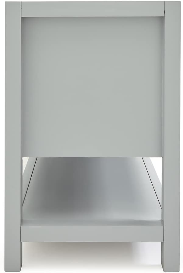 ARIEL Bayhill 60" Double Sink Base Cabinet in Grey
