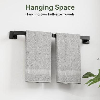 10-Pieces Matte Black Bathroom Accessories, 24 Inch Bathroom Hardware Set
