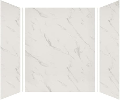 Transolid EWK604872-41 Expressions 3-Panel Shower Wall Kit, 48-in L x 60-in W x 72-in H, Bianca