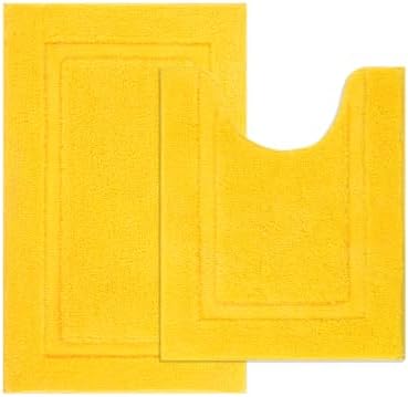 SHACOS Soft Microfiber Bathroom Rugs Set 2 Pieces with Toilet Rug