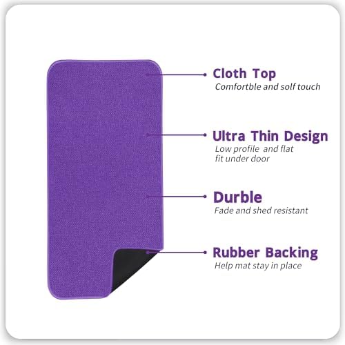 Bosap Bath Mat,Ultra Thin Bathroom Runner Rugs,Large Bath Mats for Bathroom,Quick Dry,Non-Slip,Machine Washable,Low Pile,Bath Rug,Shower Outside,Sink,Home Decor Accessories.Purple,3'x4'(36x48inch)
