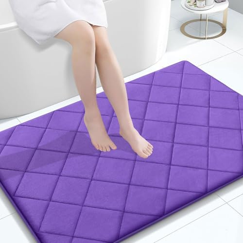 OLANLY Memory Foam Bath Mat 47x32, Ultra Soft and Absorbent Bathroom Rugs
