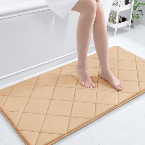OLANLY Memory Foam Bath Mat 44x24, Ultra Soft and Absorbent Bathroom Rugs