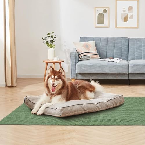 ZALL Waffle Bath Mat,Super Absorbent Non Slip Bathroom Rug,Sage Green 24X72inch,Machine Washable Ultra Soft Floor Mats