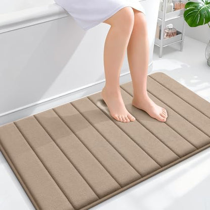 OLANLY Memory Foam Large Bath Mat 40x24, Super Soft Absorbent Bathroom Rugs