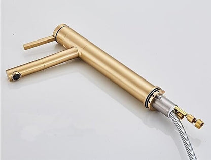 Basin Faucet Gold Brass Single Lever hot Cold Pull Out wash Hair Basin Faucet chome Black Toilet Sink Faucet Water Crane Mixer