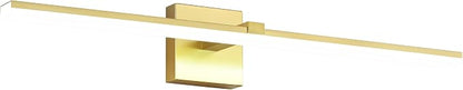 40 Inch LED Vanity Light Gold Bathroom Lighting Fixtures Dimmable Modern Bathroom Lights Over Mirror 6000K Cool White