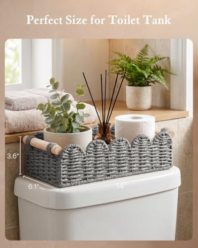 Toilet Paper Storage Basket for Toilet Tank, Bathroom Organizer