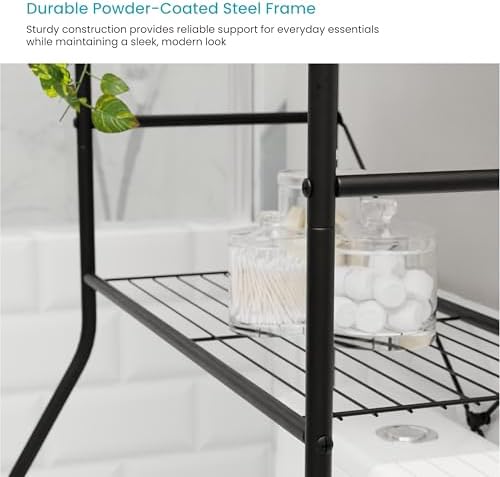 Home Zone Living Over-the-Toilet Bathroom Storage Cabinet Organizer