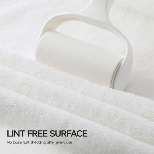 REDKISS 4 Pack Large Bath Towels Set, 100% Cotton, 31x63 in, Heavyweight 760G, Highly Absorbent & Quick Dry, Super Soft Luxury Towels for Bathroom,Hotel Collection - White