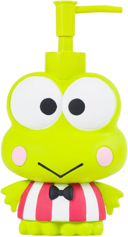 Sanrio Keroppi Soap/Lotion/Hand Sanitizer Resin Pump Dispenser, 13 Ounces, (Officially Licensed Product) by Franco