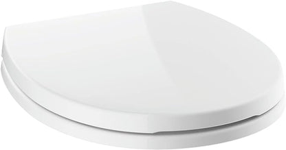 Delta Faucet Morgan Round Front Slow-Close White Toilet Seat with Non-Slip Seat Bumpers, White 801903-WH