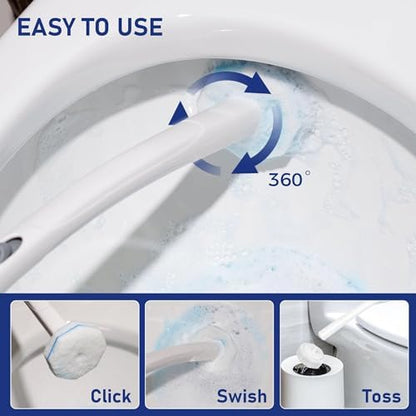 50 Count Disposable Toilet Wand Refills 3-Layer Brush Heads