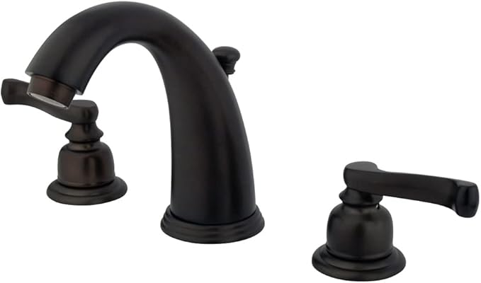 Kingston Brass KB985FL Royale Widespread Lavatory Faucet with Brass Pop-Up, Oil Rubbed Bronze