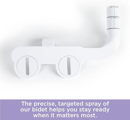 Pure for Men Bidet Toilet Seat Attachment for Home | Dual Self-Cleaning Nozzle (Frontal & Rear Back), Non-Electric Sprayer, Adjustable Water Pressure & Easy to Use | Sleek & Minimalist Design (White)