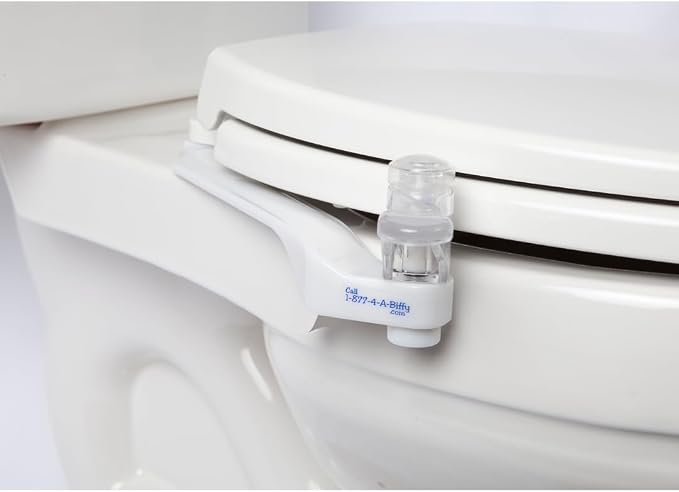 The BIFFY Classic Bidet Attachment- Physician Designed & Clinically Tested, Self-Cleaning, 8-Stream Spray with Adjustable Pressure and Pattern, Non-Electric, Assembled in USA