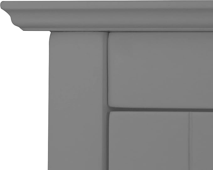 Teamson Home Connor Removable Wall Cabinet, Gray | 2 Glass Doors, 2 Adjustable Shelves