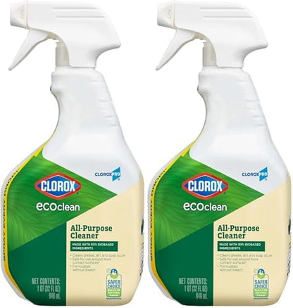 CLOROX CloroxPro EcoClean All-Purpose Cleaner Spray Bottle, 32 Fluid Ounces (Pack of 2)