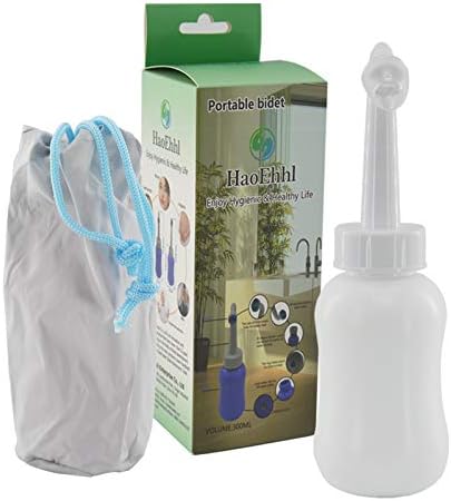 Upside Down Bidet for Postpartum Care, Old People&Child Cleansing.Portable Bidet Sprayer and Travel Bidet with Hand Held Bidet Bottle for Personal Cleansing (S, White)