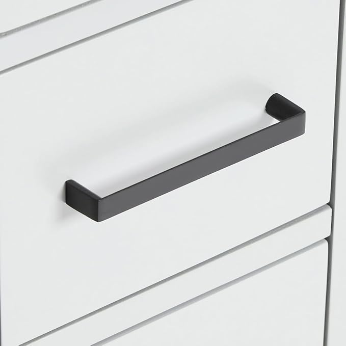 ARIEL Hepburn 36-inch Bathroom Vanity Base Cabinet,Solid Wood, 2 Soft Closing Doors, 5 Dovetail Drawers, Grey