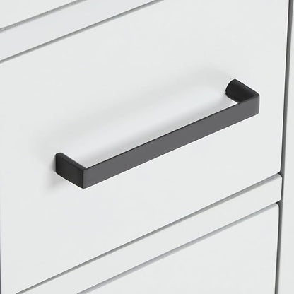 ARIEL Hepburn 36-inch Bathroom Vanity Base Cabinet,Solid Wood, 2 Soft Closing Doors, 5 Dovetail Drawers, Grey