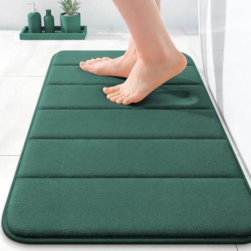 OLANLY Memory Foam Bath Mat 35x16, Super Soft and Absorbent Bathroom Rugs