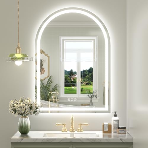 30x42 Inch Arched LED Bathroom Mirror