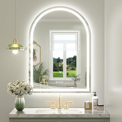 30x42 Inch Arched LED Bathroom Mirror