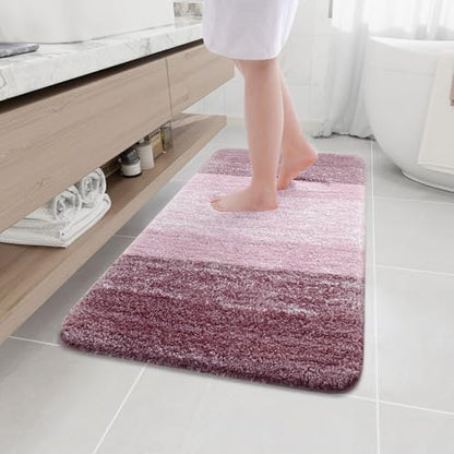 Arotive Microfiber Bathroom Rugs, Shaggy Soft Absorbent Bath Rug, 44x24