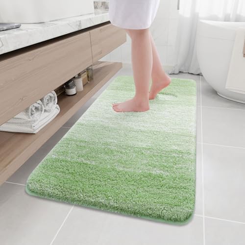 Arotive Microfiber Bathroom Rugs, Shaggy Soft Absorbent Bath Rug, 47x24
