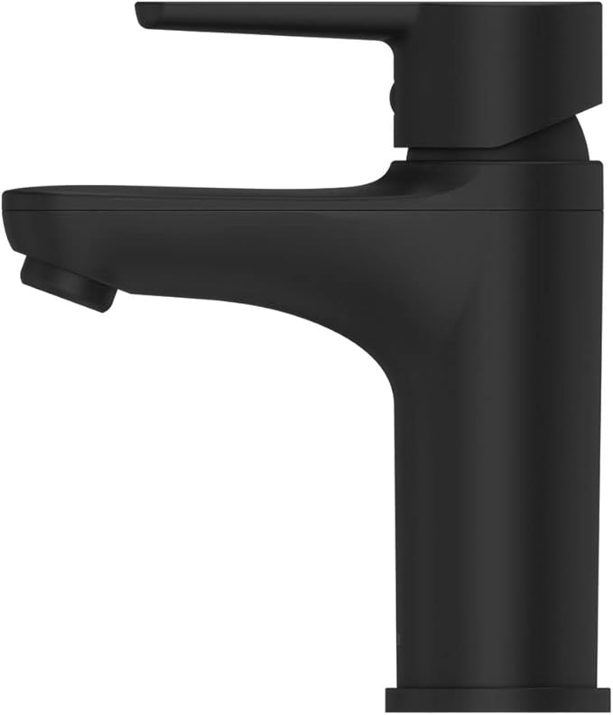Pfister Pfirst Modern Bathroom Sink Faucet, Single Handle, Single-Hole, NSF Certified, Matte Black Finish, LG142060B